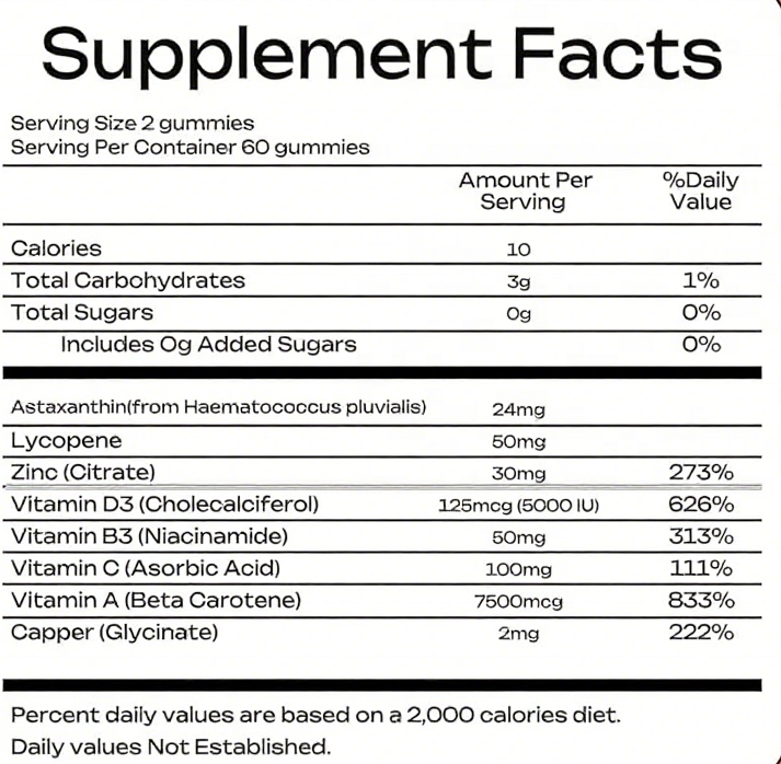 The Daily Skin Glow System - Astaxanthin Gummies
